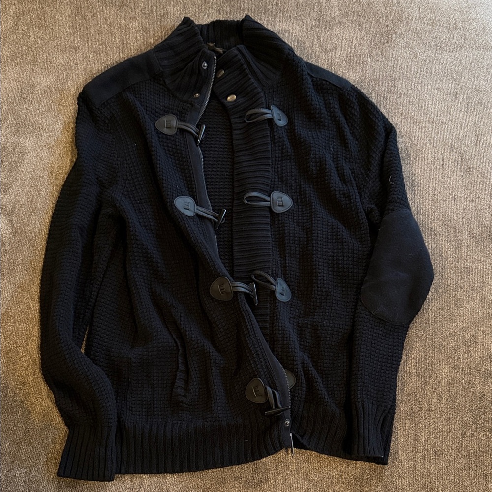 Express Black Cardigan Sweater for Men